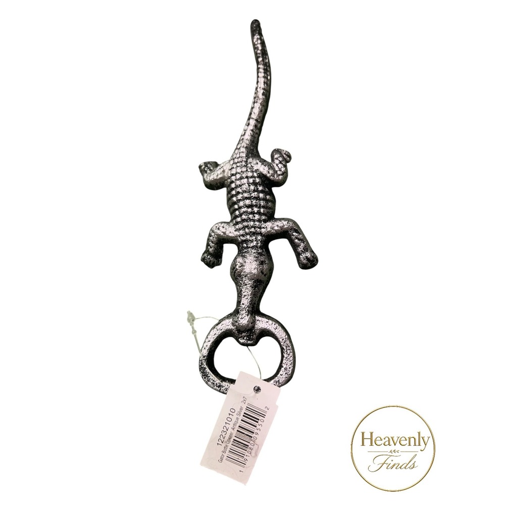 The Royal Standard Gator Bottle Opener Antique Silver NWT Coastal Decor
